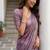 Lavender Color Dori With Printed Work Silk Saree