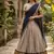 Cream Kanchi Cotton Zari Weaving Work Semi-stitched Lehenga Choli with Dupatta