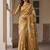 Mustard Color Dori With Printed Work Virana Silk Saree