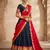 Black Kanchi Cotton Zari Weaving Work Semi-stitched Lehenga Choli with Dupatta