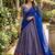 Skyblue Kanchi Cotton Zari Weaving Work Semi-stitched Lehenga Choli with Dupatta