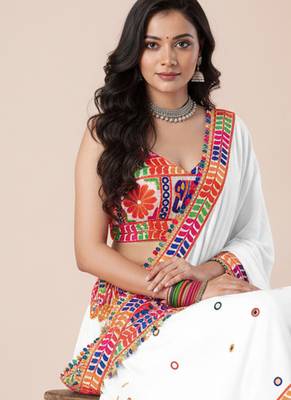 White Designer Special Navratri Wear Lehenga Choli 2