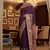 Plum Color Foliate Pattern,Zari And Shikaragh Zal Work Pashmina Silk Saree
