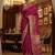Rani Pink Color Foliate Pattern,Zari And Shikaragh Zal Work Pashmina Silk Saree