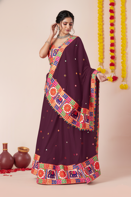 Wine Designer Special Navratri Wear Lehenga Choli 3