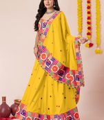 Yellow Designer Special Navratri Wear Lehenga Choli