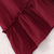 Maroon solid georgette fit & flare midi dress for women