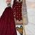 Maroon art silk embroidered sharara set