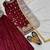 Maroon art silk embroidered sharara set