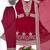 Maroon georgette embroidered readymade suits