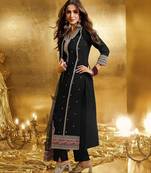 Black georgette embroidered readymade suits