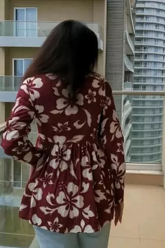 Pack Of 1 Handmade Block Printed Rayon Fabric Designer Tops & Tunics For Women's & Girls
