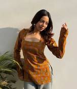 Pack Of 1 Handmade Block Printed Rayon Fabric Designer Tops & Tunics For Women's & Girls