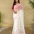 White premium chiffon saree with all over designer embroidery