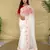 White chiffon saree with all over designer embroidery