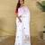 White loom tussar saree with all over designer embroidery