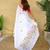 White loom tussar saree with all over designer embroidery