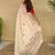 Cream loom tussar saree with all over designer embroidery