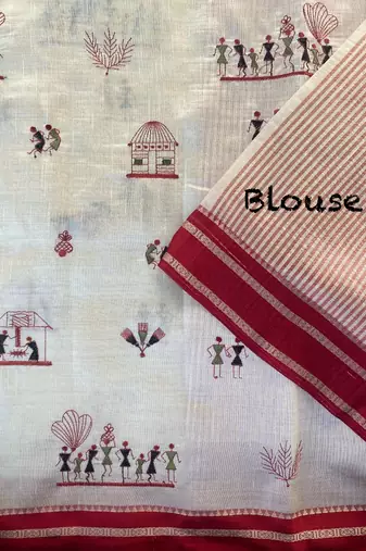 White heritage with a royal touch tussar silk saree