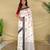 White heritage with a royal touch  tussar silk saree
