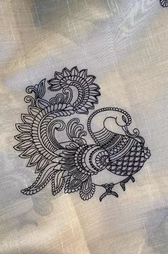 White heritage with a royal touch tussar silk saree