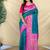teal green soft silk saree adorned with delicate zari woven buttas