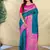 teal green soft silk saree adorned with delicate zari woven buttas