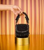 Josy black suede embellished mini bag