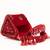 Josy red suede embellished mini bag