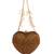 Cora copper suede embellished heart bag
