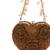 Cora copper suede embellished heart bag