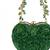Cora green suede embellished heart bag
