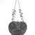 Cora grey suede embellished heart bag