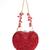 Cora red suede embellished heart bag