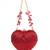 Cora red suede embellished heart bag