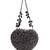 Lola black suede embellished heart bag