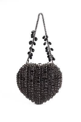 Lola black suede embellished heart bag 2