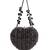 Lola black suede embellished heart bag