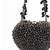 Lola black suede embellished heart bag