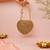 Lola gold suede embellished heart bag