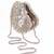 Lola silver suede embellished heart bag