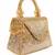 Mabel gold & silver suede handcrafted box bag