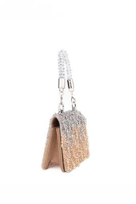 Elsie gold & silver suede mini bag 4