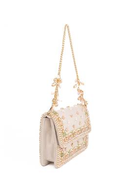 Noori pastel suede embellished clutch 3