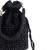 Zaria black suede crystal embellished bucket bag