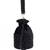 Zaria black suede crystal embellished bucket bag