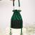 Zaria green suede crystal embellished bucket bag