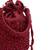 Zaria maroon suede crystal embellished bucket bag