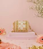 Bella pastel suede embellished cylinder mini bag