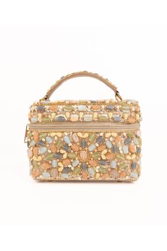 Abia pastel georgette embellished vanity bag